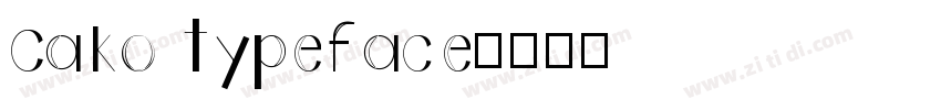 Cako typeface字体转换